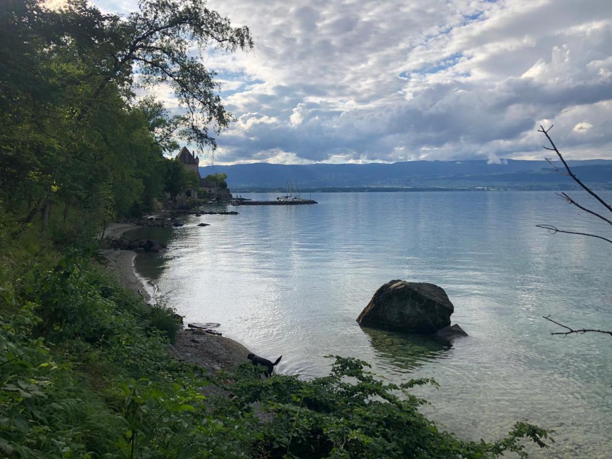 A Room With A View - Maisonnette Dans Bourg Medieval Au Bord Du Lac Leman Yvoire Buitenkant foto