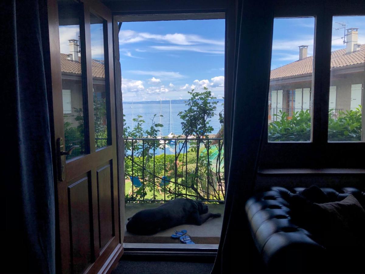 A Room With A View - Maisonnette Dans Bourg Medieval Au Bord Du Lac Leman Yvoire Buitenkant foto