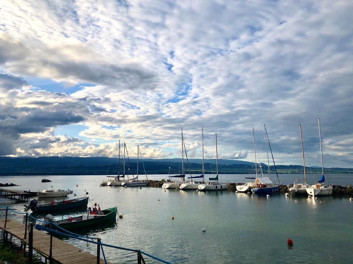 A Room With A View - Maisonnette Dans Bourg Medieval Au Bord Du Lac Leman Yvoire Buitenkant foto